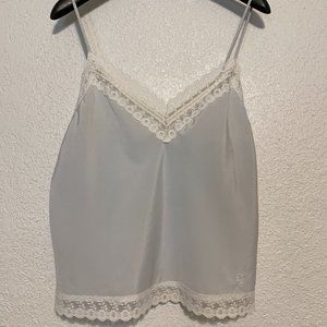 Christian Dior xxs blue camisole with lace silk